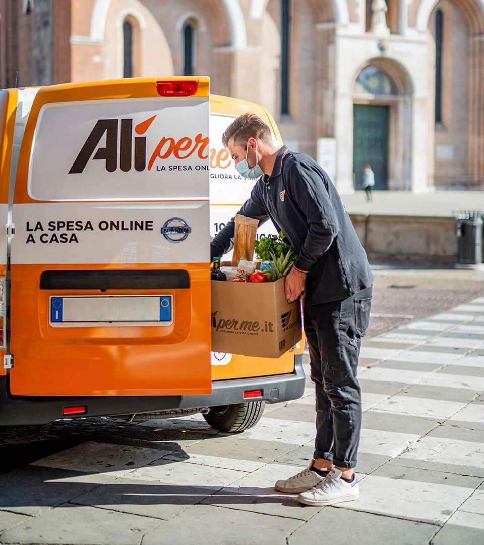 grafiche furgoni consegne alì supermercati