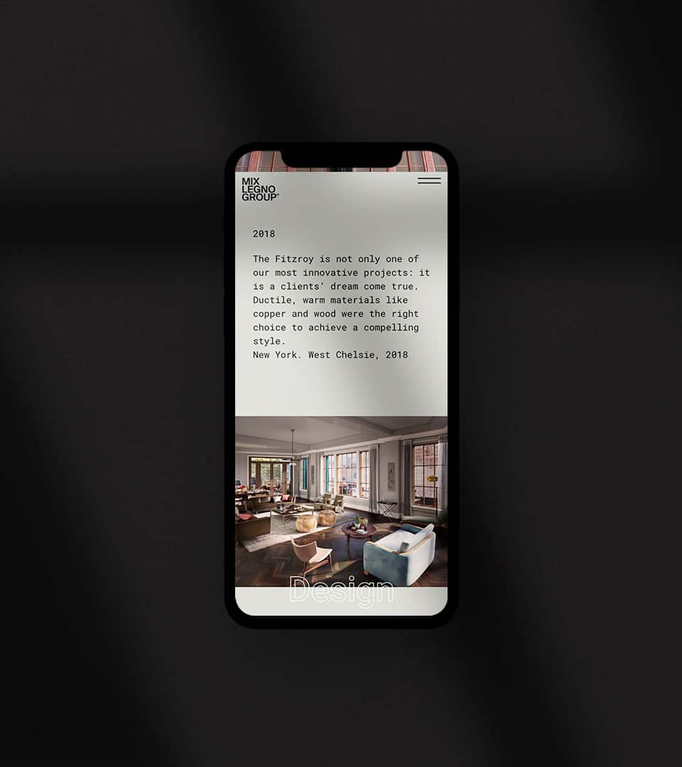 schermata smartphone sito mixlegno